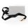 Suport ecuson extra rigid Office box, 9 x 5.5 cm cu snur 90 cm, negru